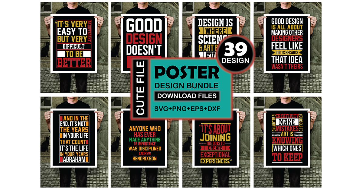 Poster SVG Bundle - CraftNest - Digital Crafting and Art