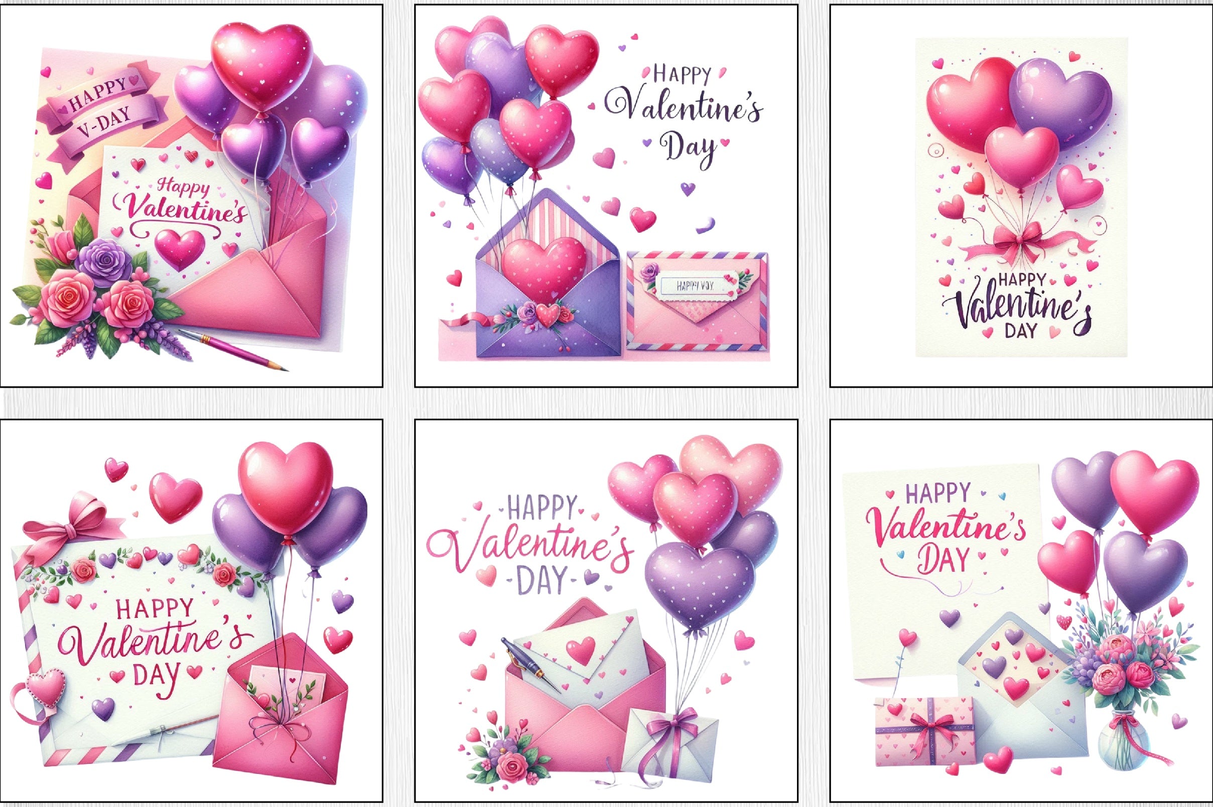 Valentine Envelope Card Clipart Bundle - CraftNest - Digital Crafting and Art