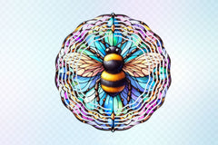 Stained Glass Bee Wind Spinner Clipart Bundle - CraftNest - Digital Crafting and Art