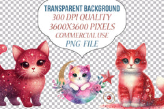 Glitter Cat Clipart Bundle - CraftNest - Digital Crafting and Art