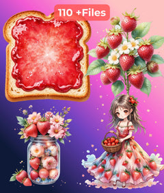 Strawberry Clipart Bundle - CraftNest - Digital Crafting and Art