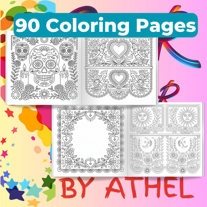 Papel Picado Coloring Books Bundle - CraftNest - Digital Crafting and Art