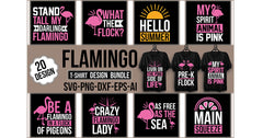 Flamingo T-Shirt Bundle - CraftNest - Digital Crafting and Art