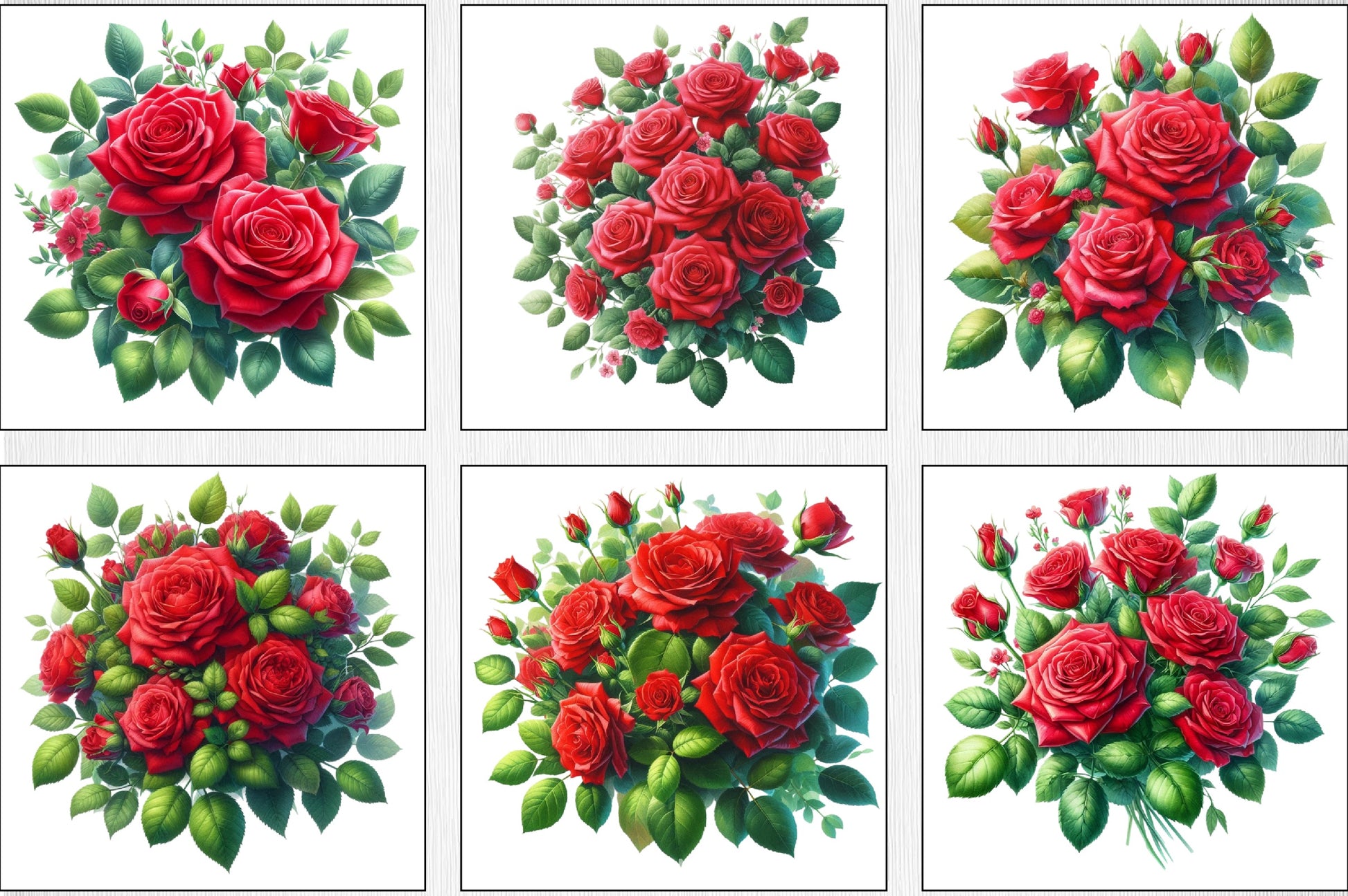 Valentine Red Rose Clipart Bundle - CraftNest - Digital Crafting and Art