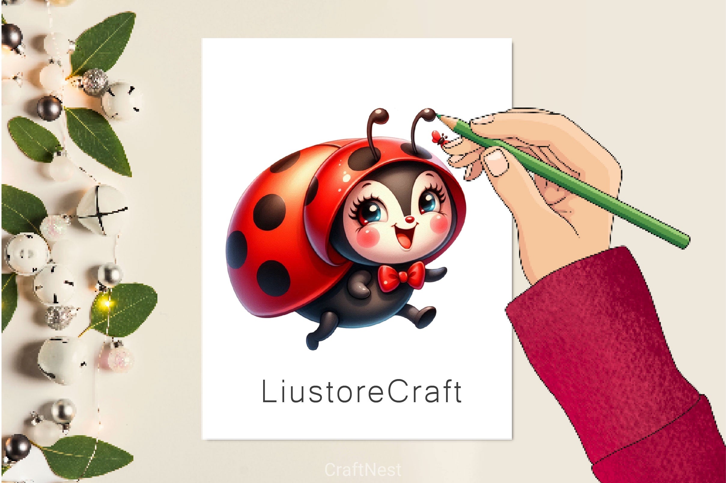 Funny Ladybug Clipart Bundle 6 - CraftNest - Digital Crafting and Art