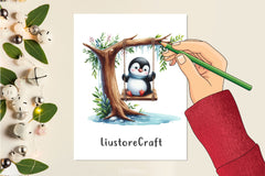 Funny Penguin In Pool Party Clipart Bundle 2 - CraftNest - Digital Crafting and Art