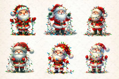 Cute Santa Christmas Clipart Bundle - CraftNest - Digital Crafting and Art