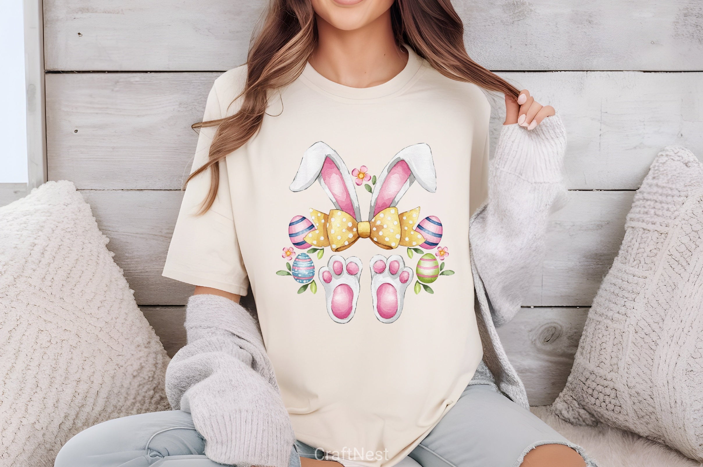 Easter Bunny Rabbit Clipart Bundle - CraftNest - Digital Crafting and Art