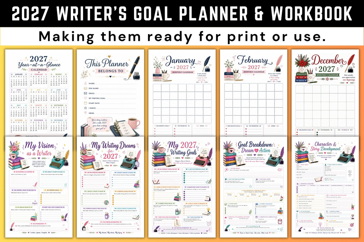 Writer Goal Workbook 2027