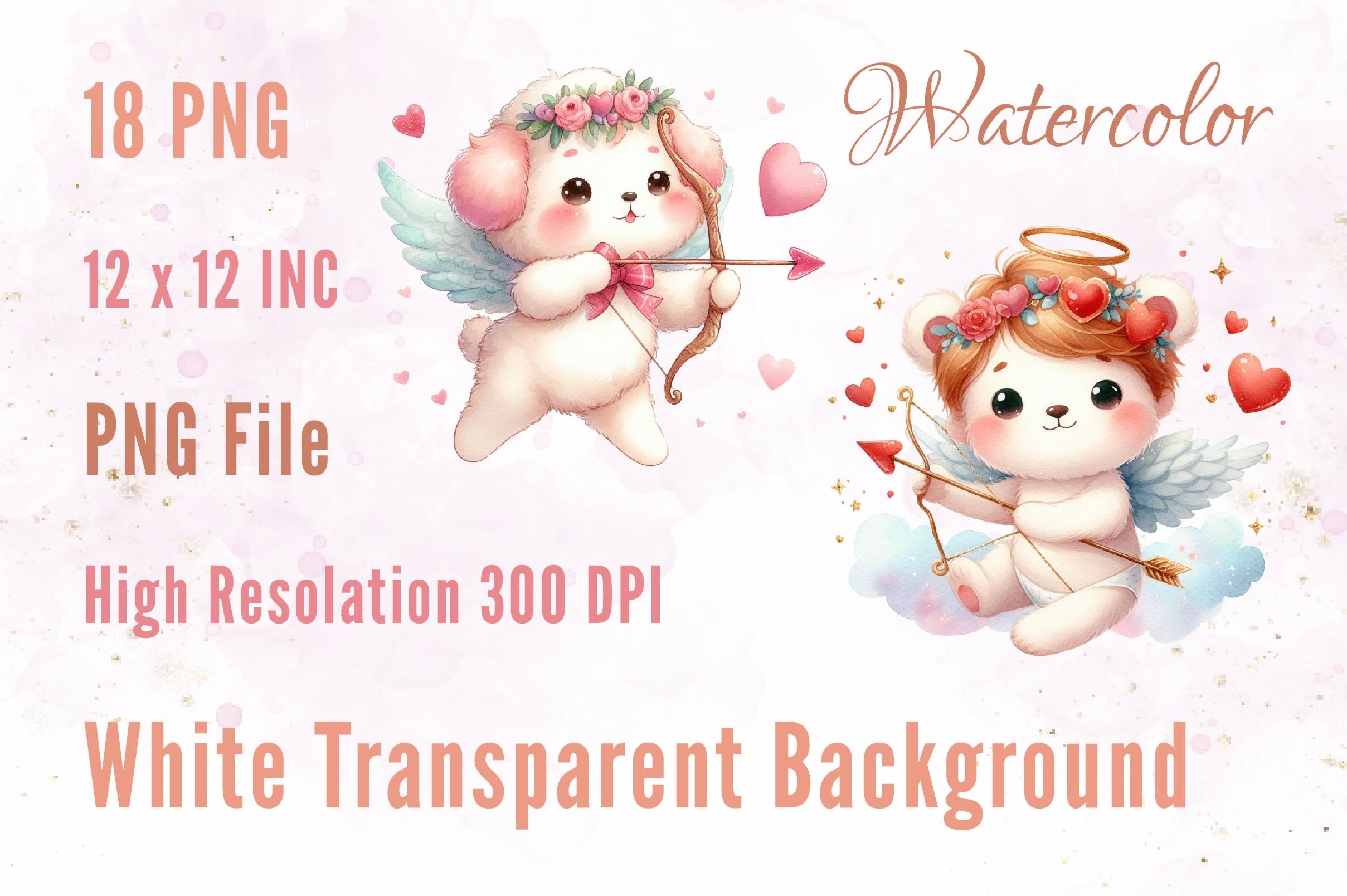 Cupid Valentines Day Clipart Bundle - CraftNest - Digital Crafting and Art