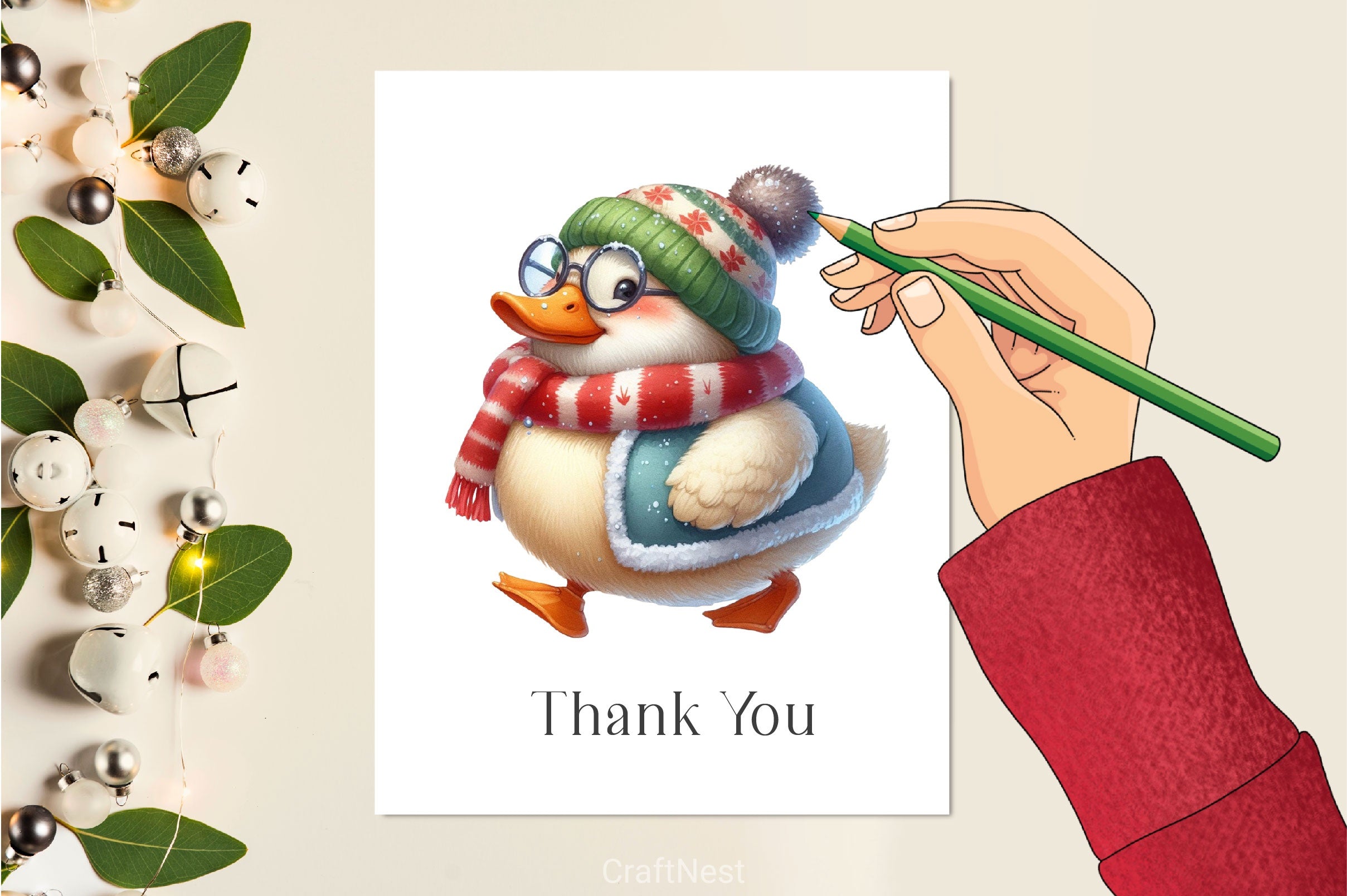 Cute Winter Duck Clipart Bundle - CraftNest - Digital Crafting and Art