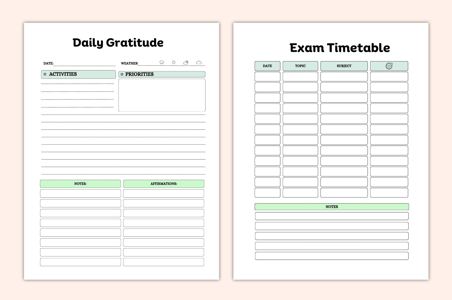 Productivity Focus Planner