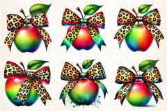 Leopard Apple Bow Clipart Bundle - CraftNest - Digital Crafting and Art