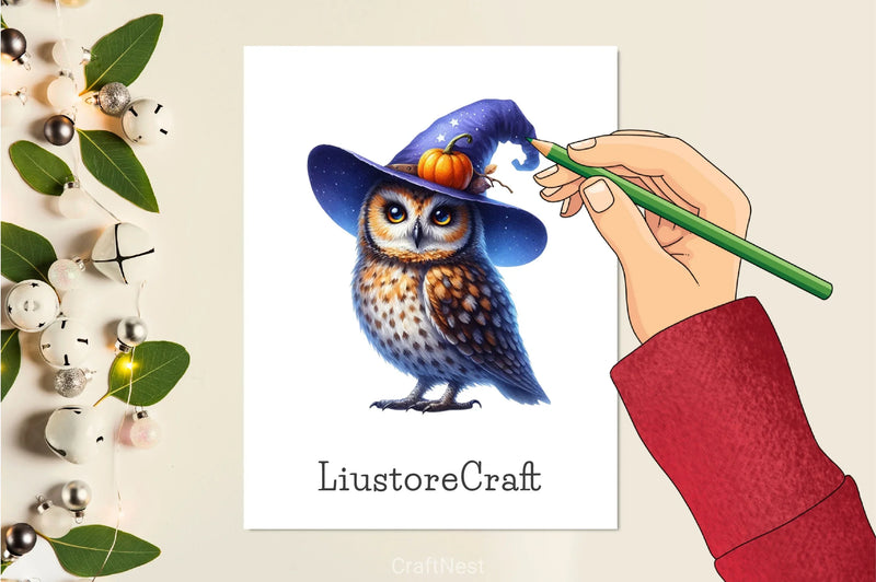 Halloween Witch Owl Clipart Bundle 2 - CraftNest - Digital Crafting and Art