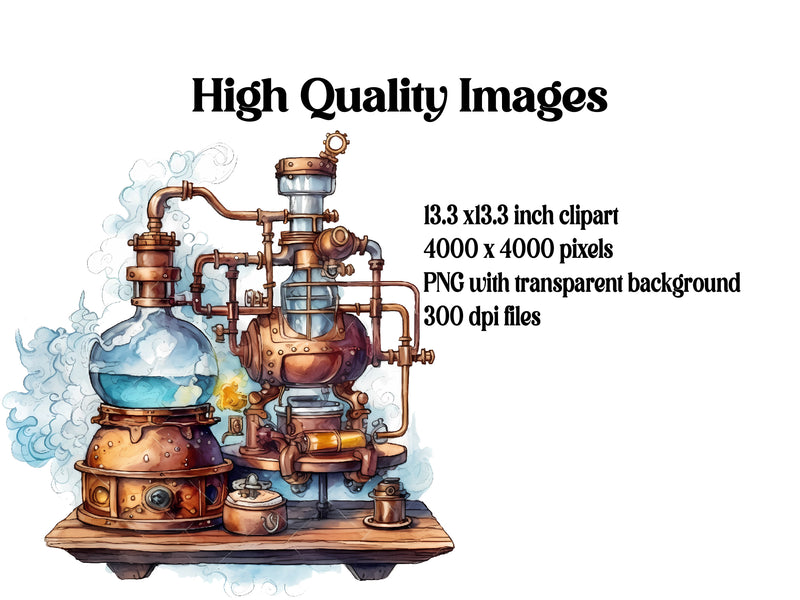 Steampunk Potions And Elixirs Clipart - CraftNest