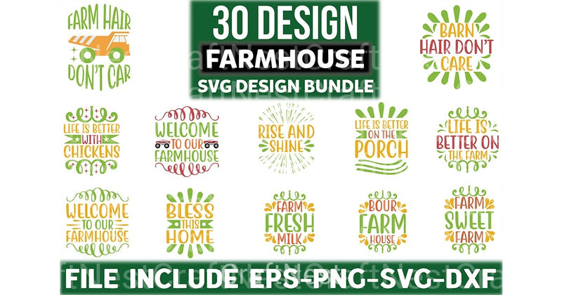 Farmhouse T Shirt Design 3o Bundle - CraftNest - Digital Crafting and Art