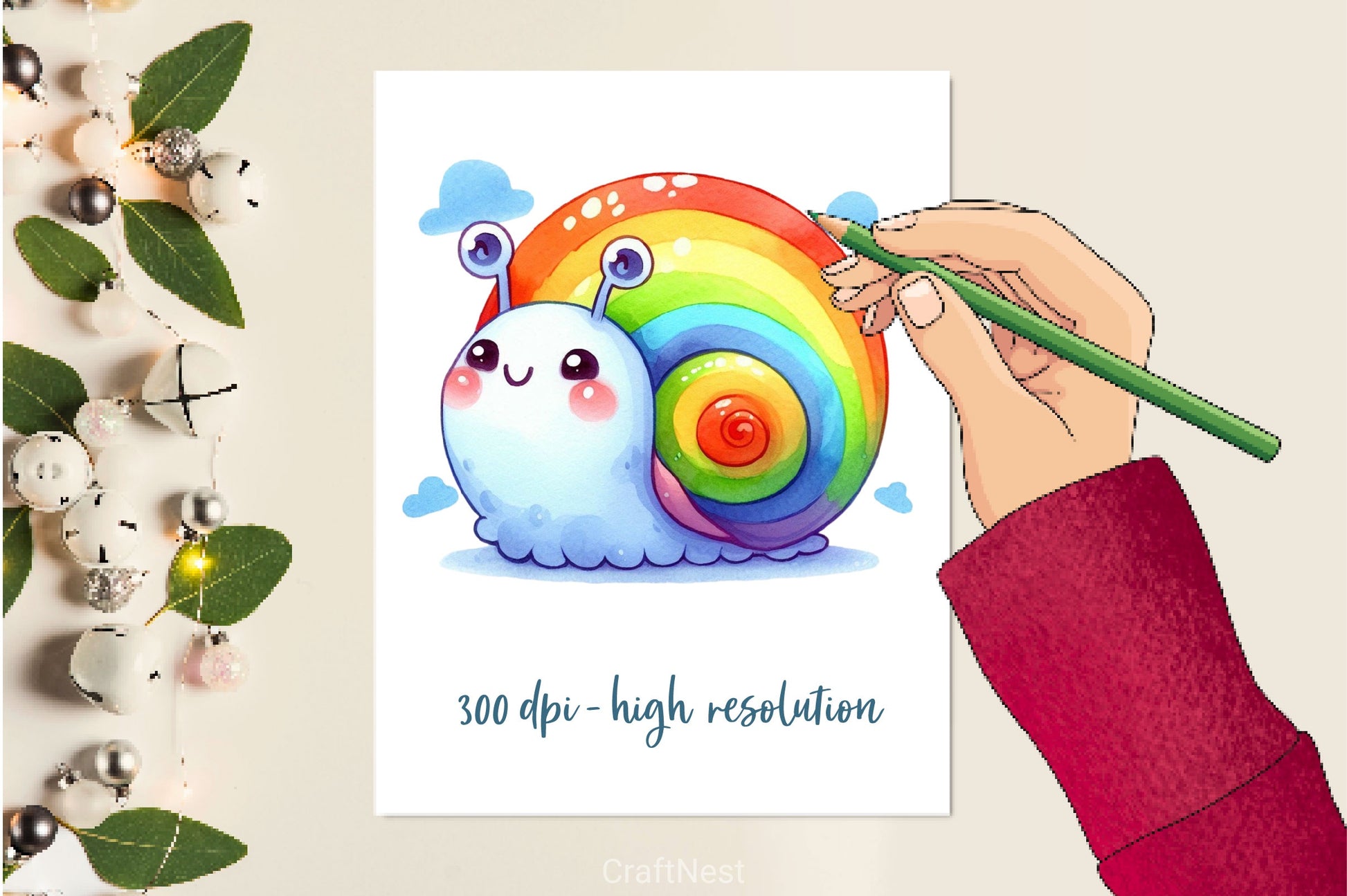Rainbow Snail Clipart Bundle 2 - CraftNest - Digital Crafting and Art