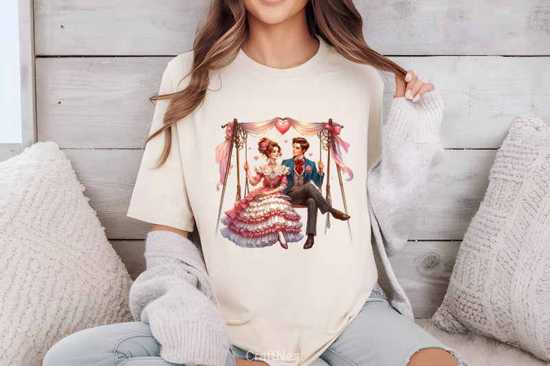 Valentine Romantic Couple Clipart Bundle 4 - CraftNest - Digital Crafting and Art