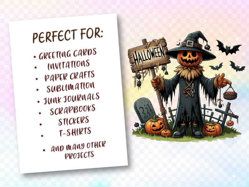 Halloween Scarecrow Clipart Bundle 3 - CraftNest - Digital Crafting and Art
