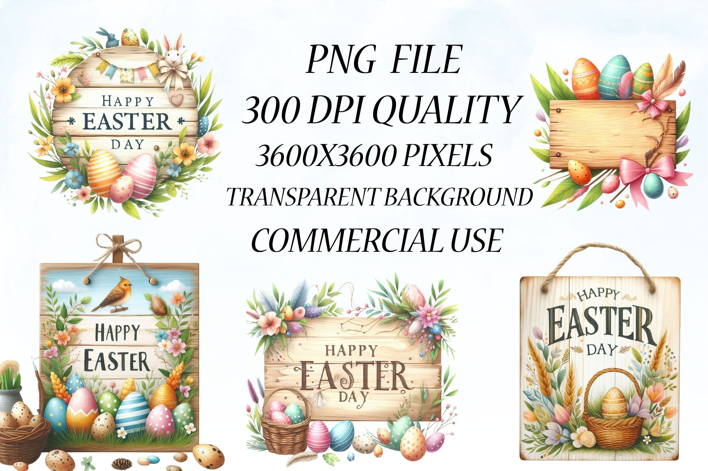 Happy Easter Clipart Bundle 3 - CraftNest - Digital Crafting and Art