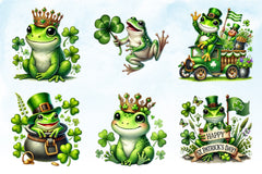 St. Patrick's Frog Clipart Bundle - CraftNest - Digital Crafting and Art