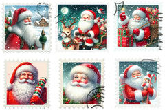 Christmas Santa Claus Stamp Clipart Bundle - CraftNest - Digital Crafting and Art