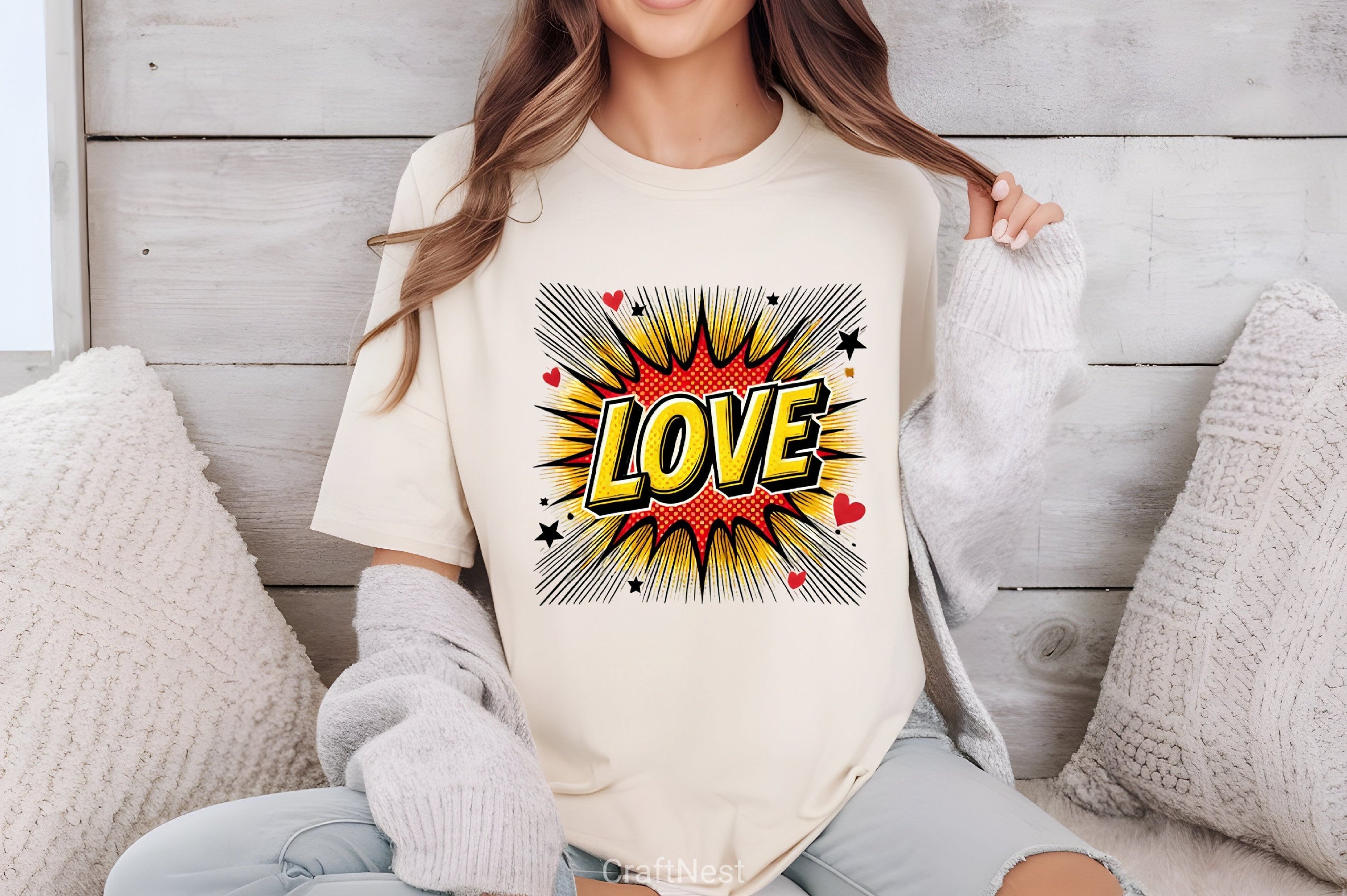 Pop Art Love Valentine's Day Clipart Bundle - CraftNest - Digital Crafting and Art