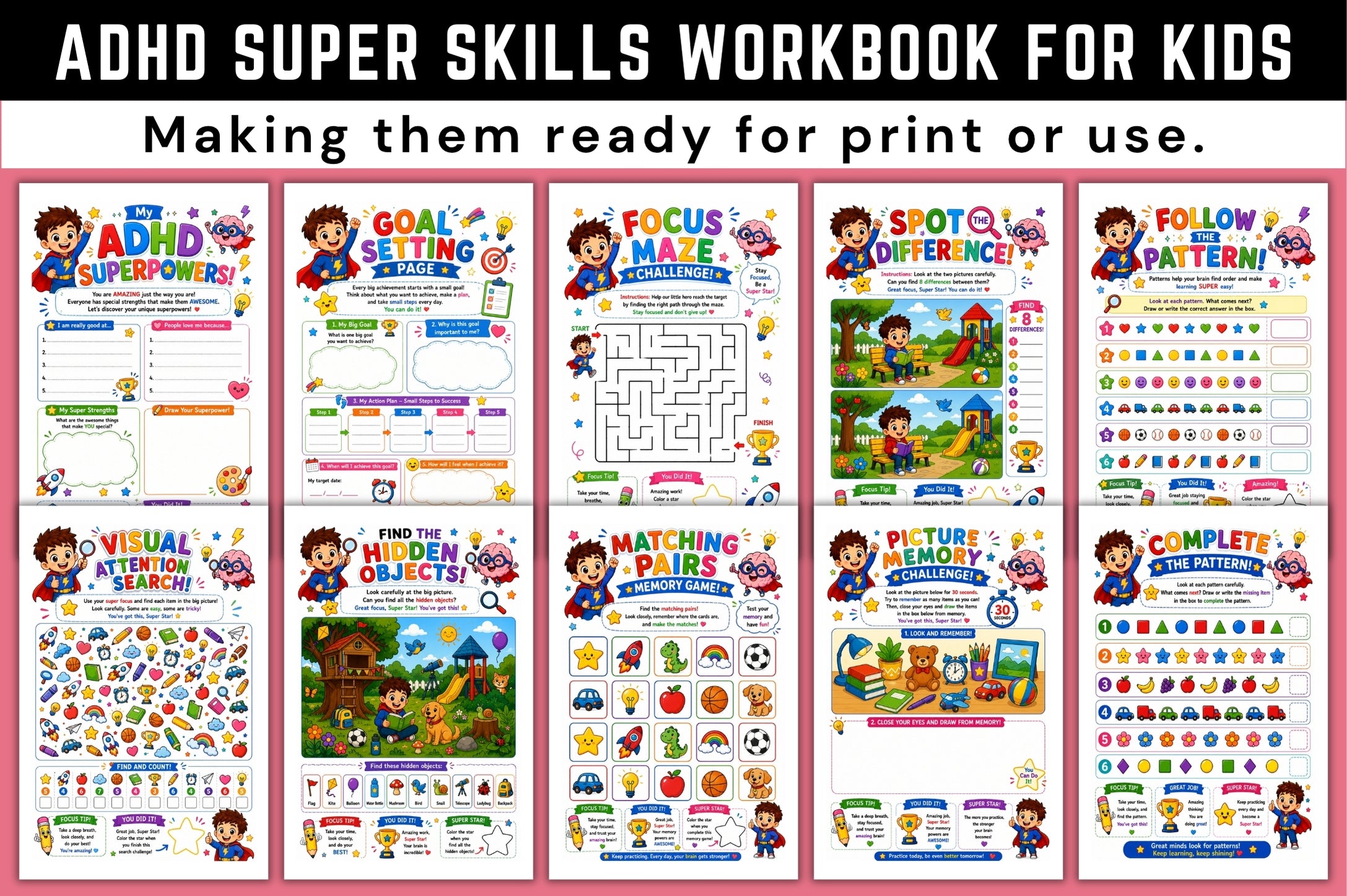 Adhd Super Skills For Kids Workbook