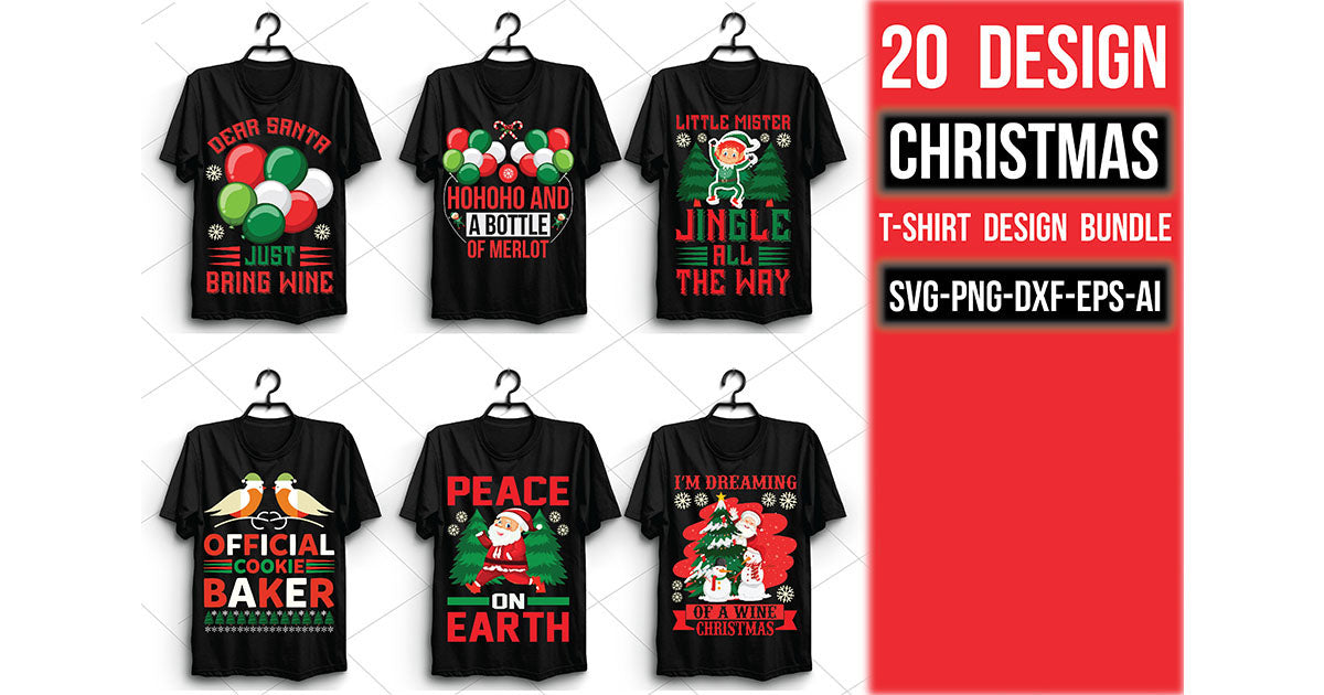 Christmas T Shirt Bundle 12 - CraftNest - Digital Crafting and Art