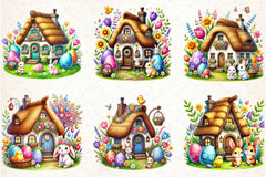Easter House Clipart Bundle 2 - CraftNest - Digital Crafting and Art