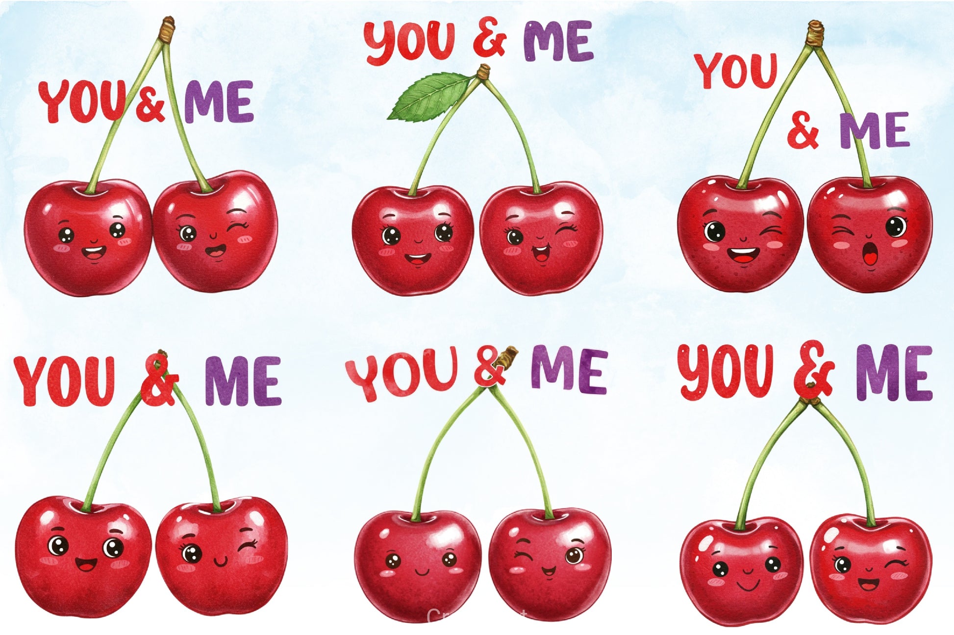 Valentine Cherry Clipart Bundle - CraftNest - Digital Crafting and Art