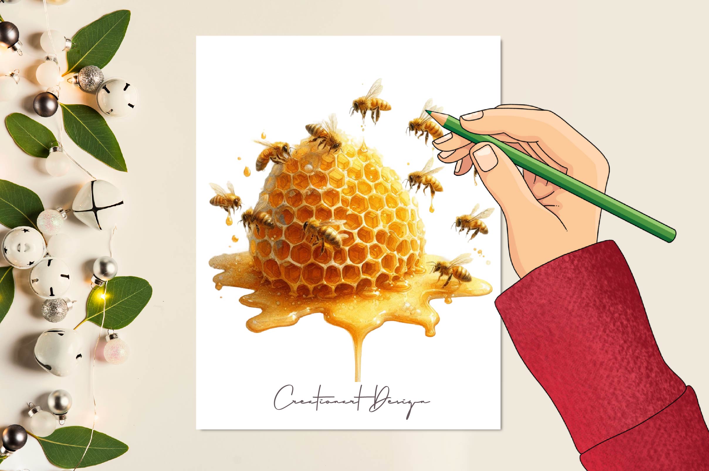 Honey Bees Clipart Bundle - CraftNest - Digital Crafting and Art
