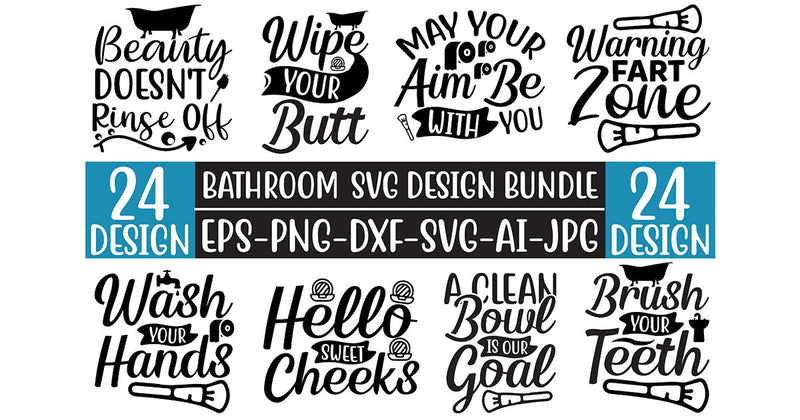 Bathroom SVG Bundle 3 - CraftNest - Digital Crafting and Art