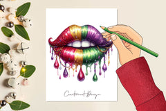 Mardi Gras Lips Clipart Bundle - CraftNest - Digital Crafting and Art