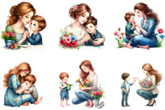 Mom & Baby Clipart Bundle - CraftNest - Digital Crafting and Art