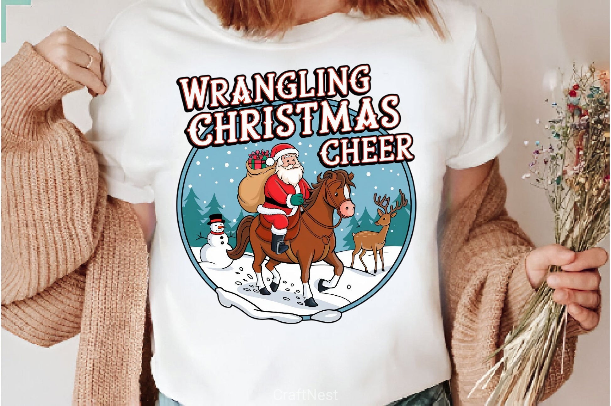 Vintage Santa Western Christmas Clipart Bundle - CraftNest - Digital Crafting and Art