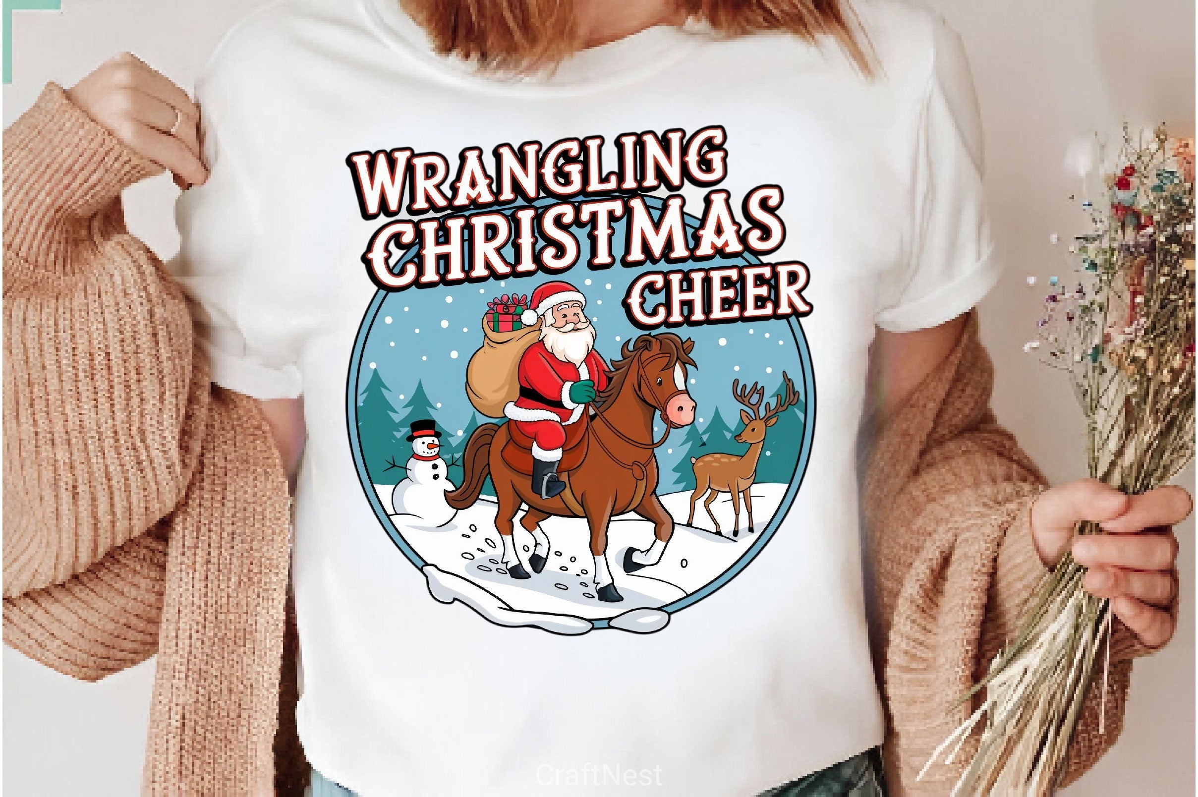 Vintage Santa Western Christmas Clipart Bundle - CraftNest - Digital Crafting and Art