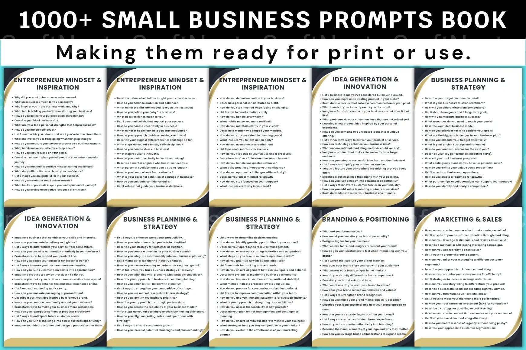 Small Business Prompts Book for Entrepreneurs - CraftNest - Digital Crafting and Art