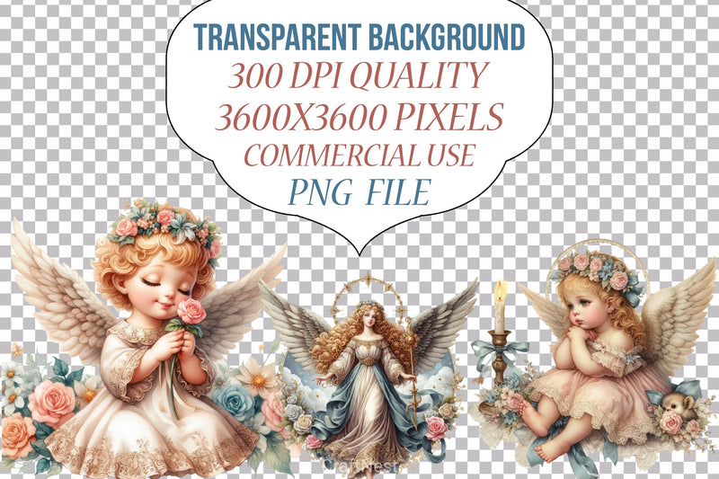 Victorian Angels Clipart Bundle - CraftNest - Digital Crafting and Art