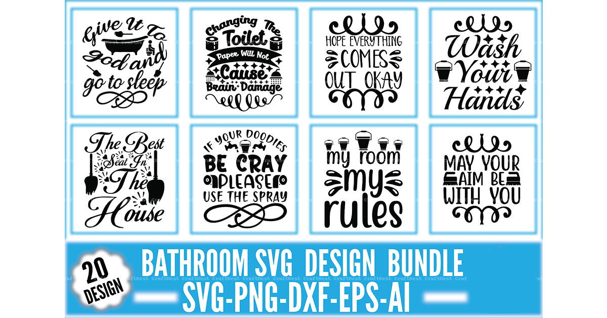 Bathroom Design SVG Bundle