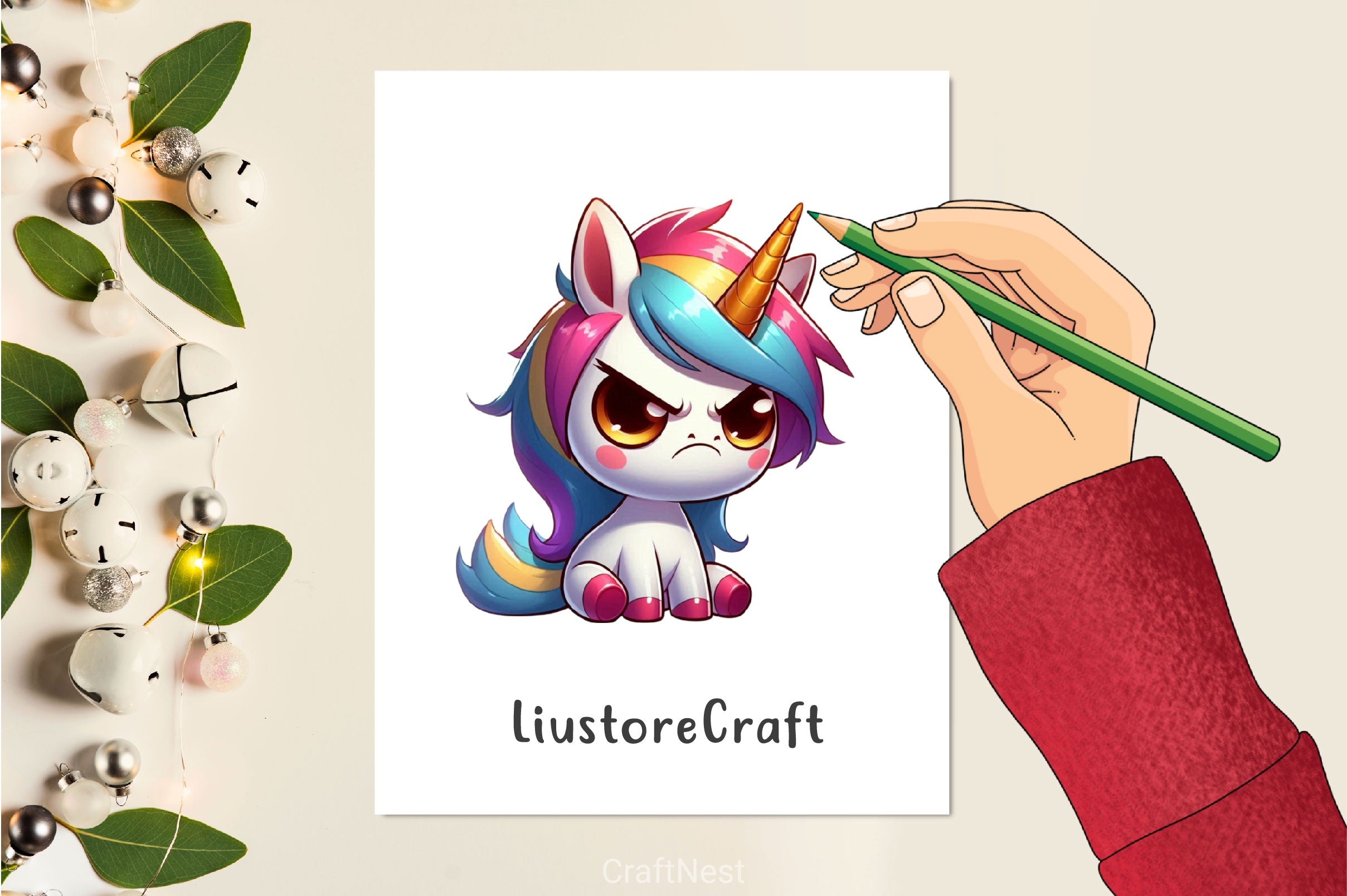 Funny Grumpy Unicorn Clipart Bundle - CraftNest - Digital Crafting and Art