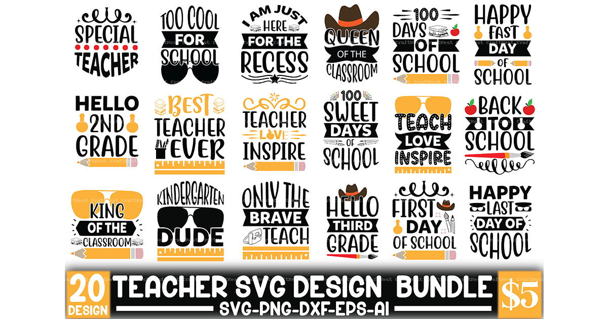 Teacher Design SVG Bundle