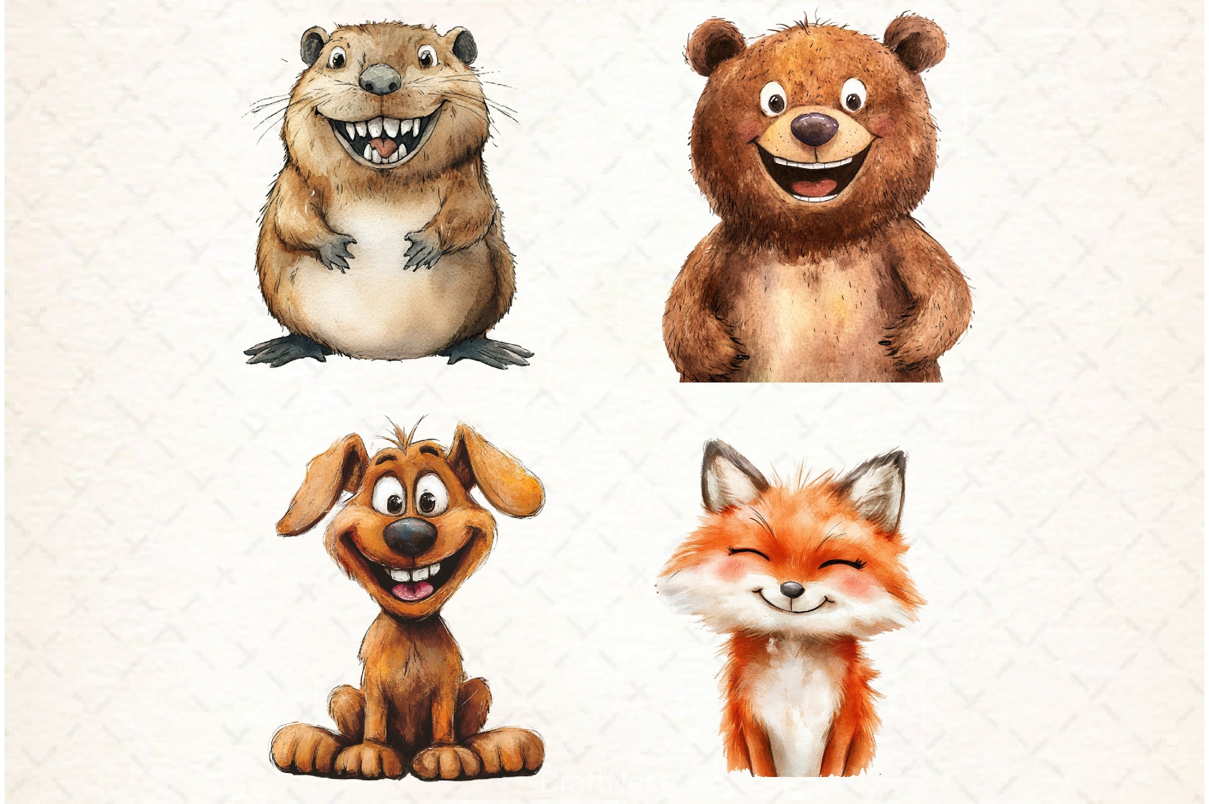 Quirky Funny Animals Clipart Bundle - CraftNest - Digital Crafting and Art