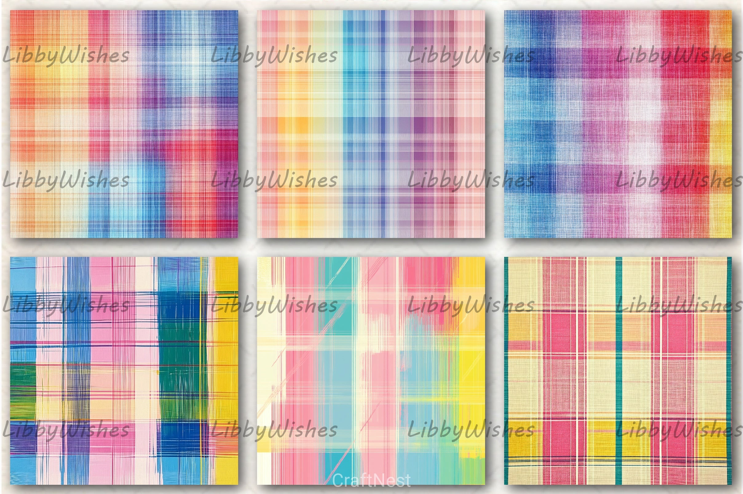 Seamless Easter Plaid Pattern Paper - CraftNest - Digital Crafting and Art