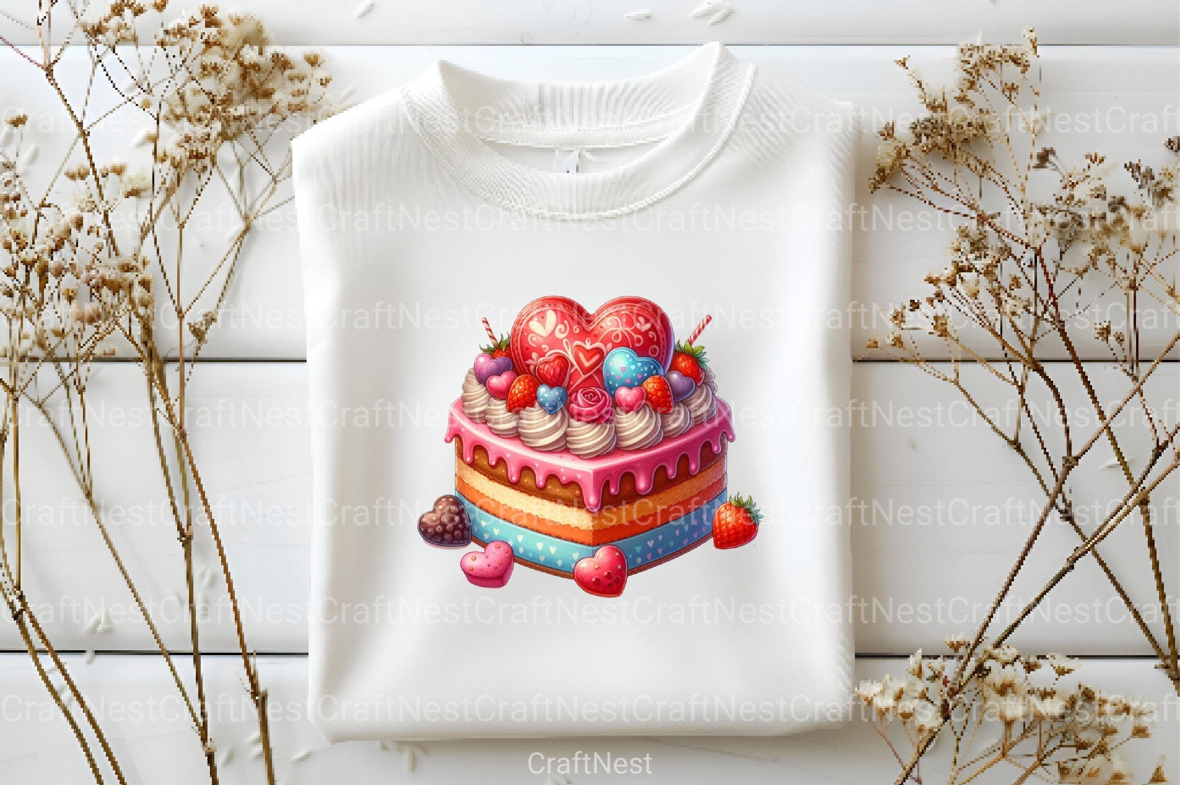 Valentine Cake Clipart Bundle 121 - CraftNest - Digital Crafting and Art