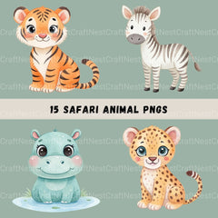 Safari Animals Clipart Bundle 4 - CraftNest - Digital Crafting and Art