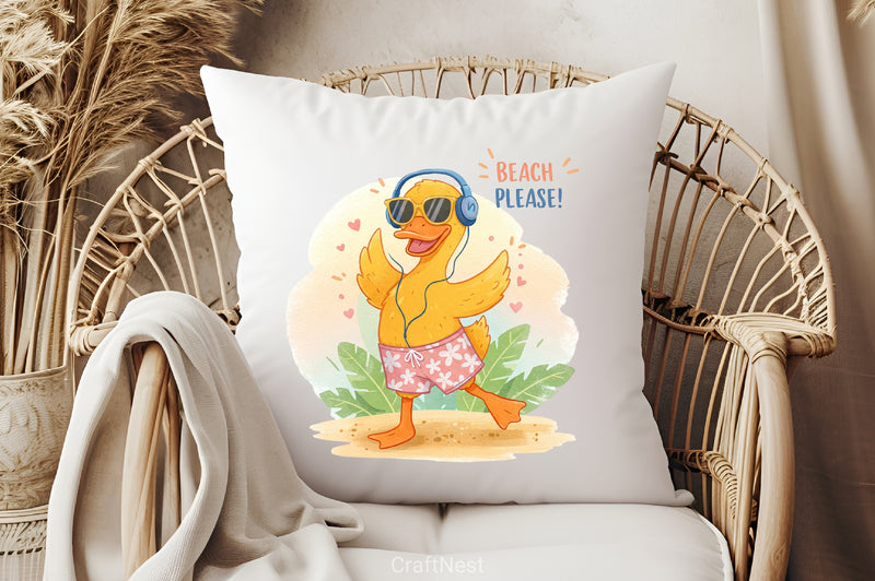 Summer Duck Clipart Bundle - CraftNest - Digital Crafting and Art