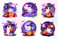 Cute Halloween Ghost Clipart Bundle 3 - CraftNest - Digital Crafting and Art