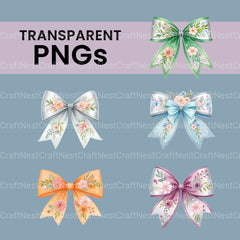 Floral Bows Clipart Bundle - CraftNest - Digital Crafting and Art