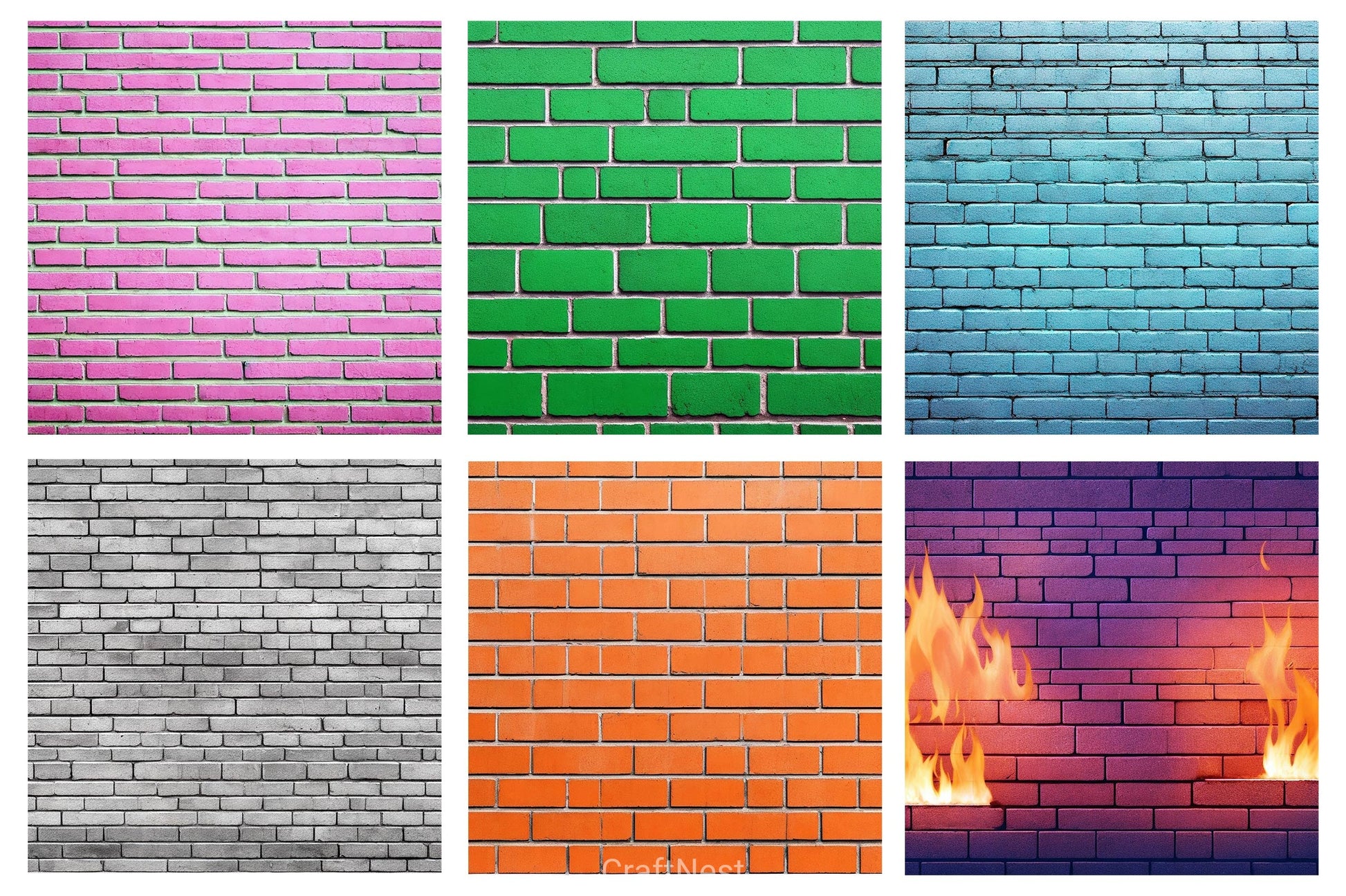 Brick Wall Background Clipart Bundle - CraftNest - Digital Crafting and Art